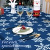 Christmas Tablecloth - Waterproof & Wrinkle-Resistant with Snowflake Pattern - Red/Green/Blue Holiday Dining Table Covers - 4 of 4