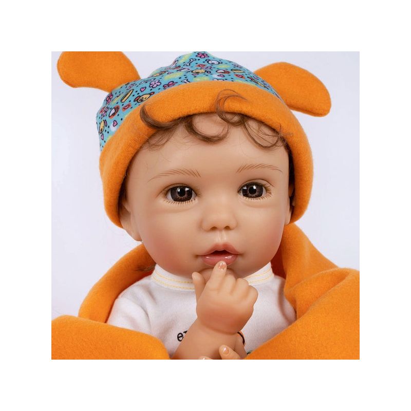 Paradise Galleries Reborn Baby Doll Boy Puppy Love, Magnetic Pacifier, Rooted Hair, 19 inch Doll Made in SoftTouch Vinyl, 3 of 9