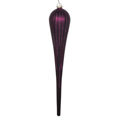 Vickerman Matte Glitter Drop Christmas Ornament