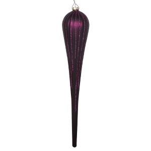 Vickerman Matte Glitter Drop Christmas Ornament - 1 of 3