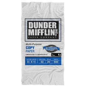 The Office Dunder Mifflin Copy Paper 30” x 60” Beach Towel - 1 of 4