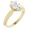 Pompeii3 1/3Ct Solitaire Pear Shape Diamond Engagement Ring in 14k White or Yellow Gold - 4 of 4