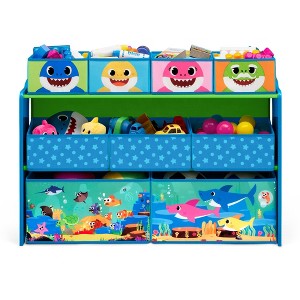 Delta Children Baby Shark 9 Bins Toy Organizer with Reusable Stickers - 1 of 4