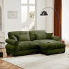 5 Pieces Sofa With Ottoman, 4 Seater Sectional Sofas Large With Waist Pillow And Throw Pillows, Large L Shape Sofa For Living Room-Cuddlewood - 2 of 4
