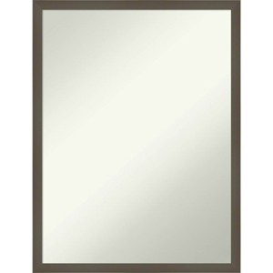 Amanti Art 20" x 26" Non-Beveled Svelte Clay Gray Wood Wall Mirror : Modern Rectangular Design, Includes Wall Mounting Hardware - 1 of 4