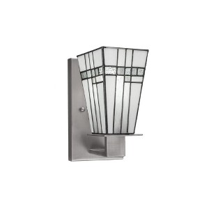 Toltec Lighting Apollo 1 - Light Sconce in  Graphite with 5" Square New Deco Art Glass Shade - 1 of 1