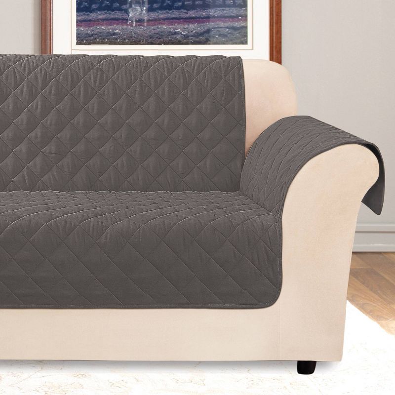 Microfiber Non-Slip Sofa Furniture Protector - Sure Fit, 4 of 6
