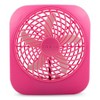 Treva 2pk 5" Battery Powered Portable Desk Fan Pink: Small 2-Speed Air Circulation, Matte Finish, No Assembly Required - image 4 of 4