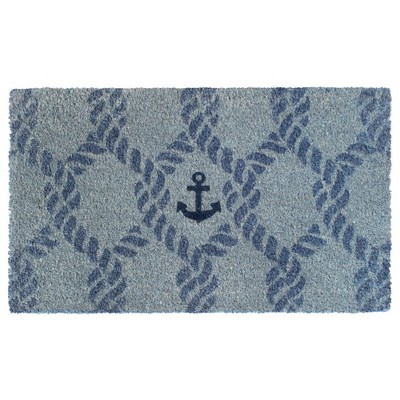 Tufted Anchor Doormat Gray - Raj
