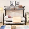 Kumasinova Metal Bunk Bed, Strong Steel Bed Frame with Safe Stairs, Modern Space-Saving Bunk Bed for Teens and Adults, 13" Under-Bed Storage - 2 of 4