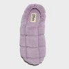dluxe by dearfoams Women's Textured Furry Clog Slippers - Plum Purple - 3 of 4