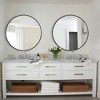 Spassway 28"H x 28"W Round Versatile Decorative Aluminum Alloy Mirror Art Designs for Living Room Bedroom Entryway Office Home Black/Gold Available - 3 of 4