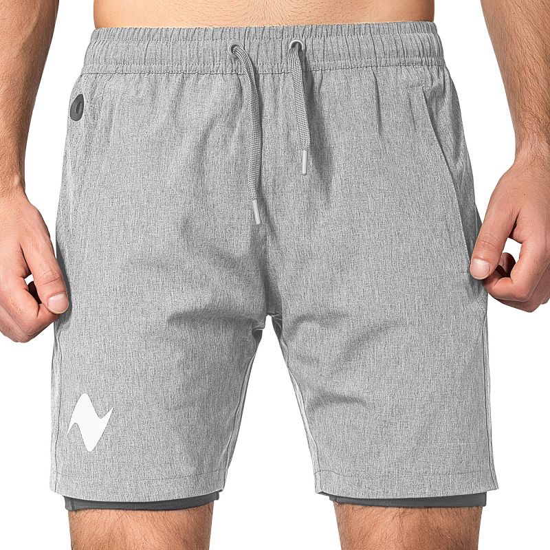 Zilpu Mens Quick Dry Athletic Performance Shorts with Zipper Pocket (7 inch), 4 of 6