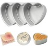 Akoasm 3-Piece Aluminum Heart-Shaped Cake Mold Set for DIY Dessert Making-Pink - 3 of 4