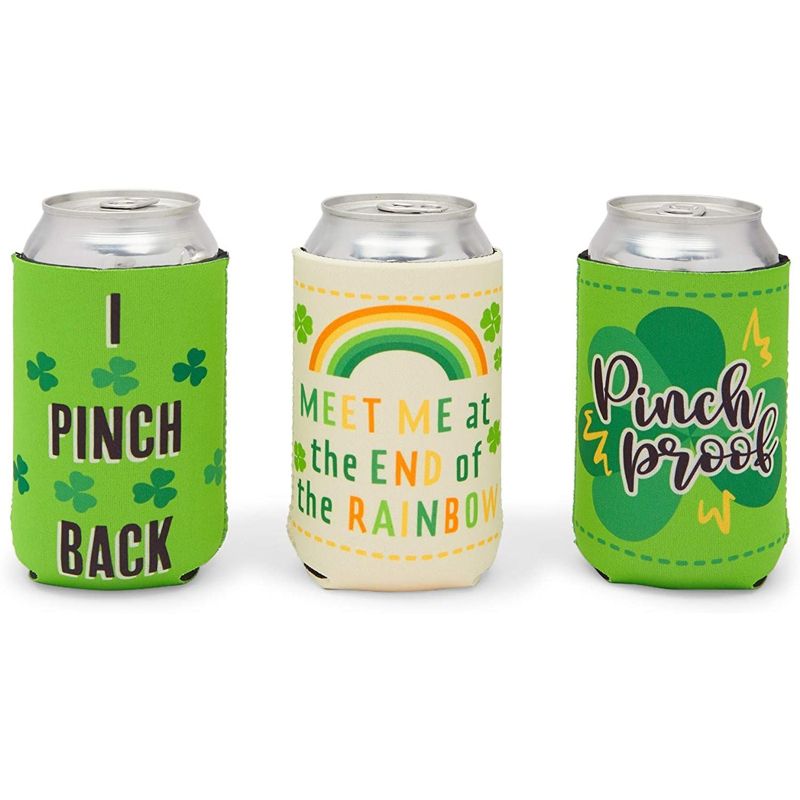 Sparkle and Bash 12 Pack Can Cooler, Bottle Holder for St Patrick Day Party (2.5 x 4.3 in), 3 of 9