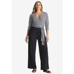 Jessica London Women's Plus Size Wide Leg Knit Jumpsuit - 1 of 2