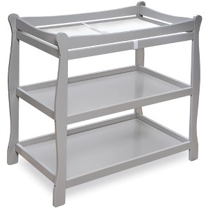 Badger Basket Sleigh Style Baby Changing Table (Gray) - 1 of 4