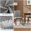 Coucheta 4/6-Piece Linen Dining Chair Set, Tufted High Back Kitchen Chairs with Adjustable Foot Caps - 3 of 4
