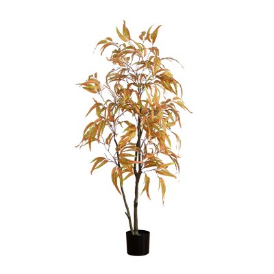 Nearly Natural 5-ft Autumn Wispy Eucalyptus Artificial Fall Tree