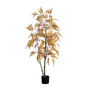 Nearly Natural 5-ft Autumn Wispy Eucalyptus Artificial Fall Tree - 1 of 4
