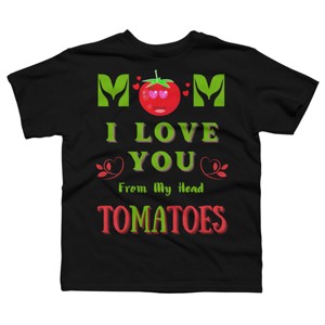 Boy's Design By Humans Mom I Love You From My Head Tomatoes By Wortex T-Shirt - 1 of 2