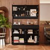 Famapy Modern - Style Black Decorative Storage Cabinet with Geometric Texture: Ideal for Stylish Organization - 3 of 4