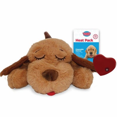 All for Paws Puppy Heart Beat Sleep Aid Plush Toy Warm Bear Toys for Comforting Dogs, White Bear