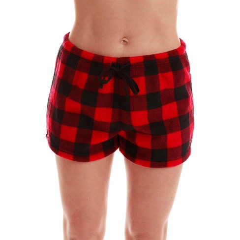 Women Pajama Shorts with Pockets Casual Plaid PJ Bottoms Shorts Sleepwear  Cute Sleep Short Pants 