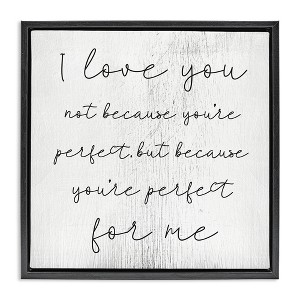 Stupell Industries Love Not Perfect Inspirational Romance, 25" x 25" - 1 of 4