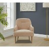 Okak Modern Accent Chair, Chenille Armchair, Modern Style Accent Chair with Wood Legs, Comfy Design for Living Room, Bedroom - 2 of 4