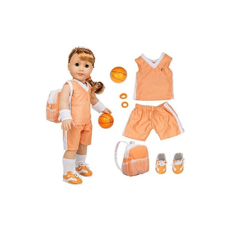 Dress Along Dolly Basketball Uniform Outfit for American Girl Doll, 2 of 5