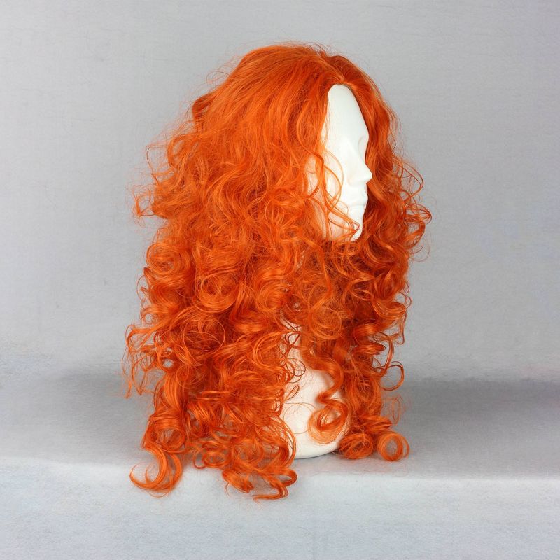 Unique Bargains Curly Women's Wigs 22" Orange with Wig Cap, 4 of 7