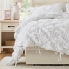 Sapphtopaz Comforter Set Puffy Bedding Set Elastic Ruching Embroidery Textured Floral Quilting Quilt - 4 of 4