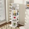 VYNXARIA 360¡ã Rotating Shoe Rack Tower - 7-Tier Organizer for 28 Pairs of Shoes in White - 3 of 4