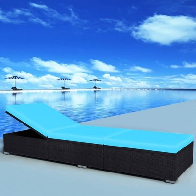 Sunlounger Brown and cream whitevidaXL