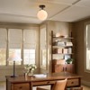 Rennnsan Olveneth 7"W 1-Light Globe Milk Glass Modern Dimmable Flush Mount in Black - 2 of 4