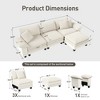 Captiva Designs 124-Inch Cloud Modular 4PC L-Shaped Sectional Sofa, Comfy Couch with Movable Ottoman and Plush Cushions, Corduroy & Chenille - 3 of 4