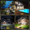 ROTTOGOON Solar Motion Sensor LED Wall Lights Flood Security Remote 3 Modes IP65 Waterproof White 2-Pack - 4 of 4