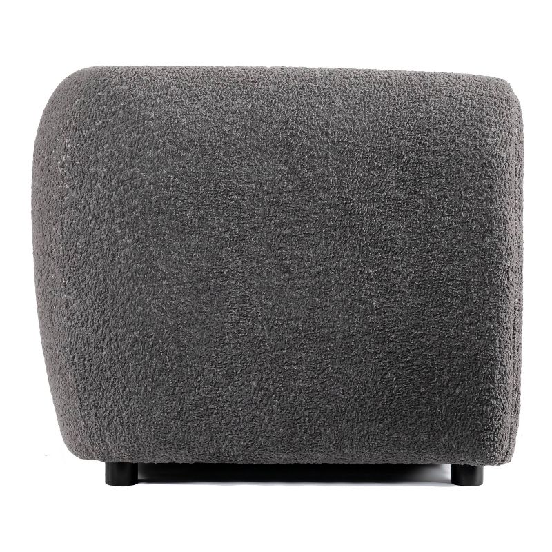 HOMES: Inside + Out Sunhaven Contemporary Boucle Fabric Deep Barrel Accent Armchair, 5 of 12