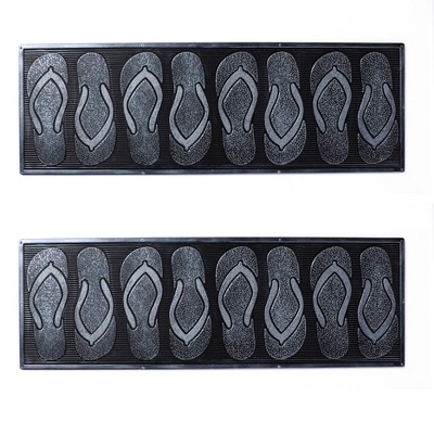 Lakeside Outdoor Rubber Stair Treads - Weather Resistant - Set of 2 - Flip Flop