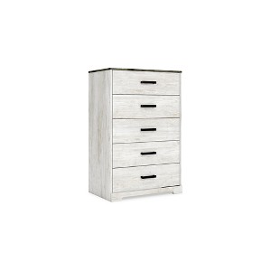 Signature Design by Ashley Casual Shawburn Chest of Drawers, Whitewash/Charcoal Gray - 1 of 4