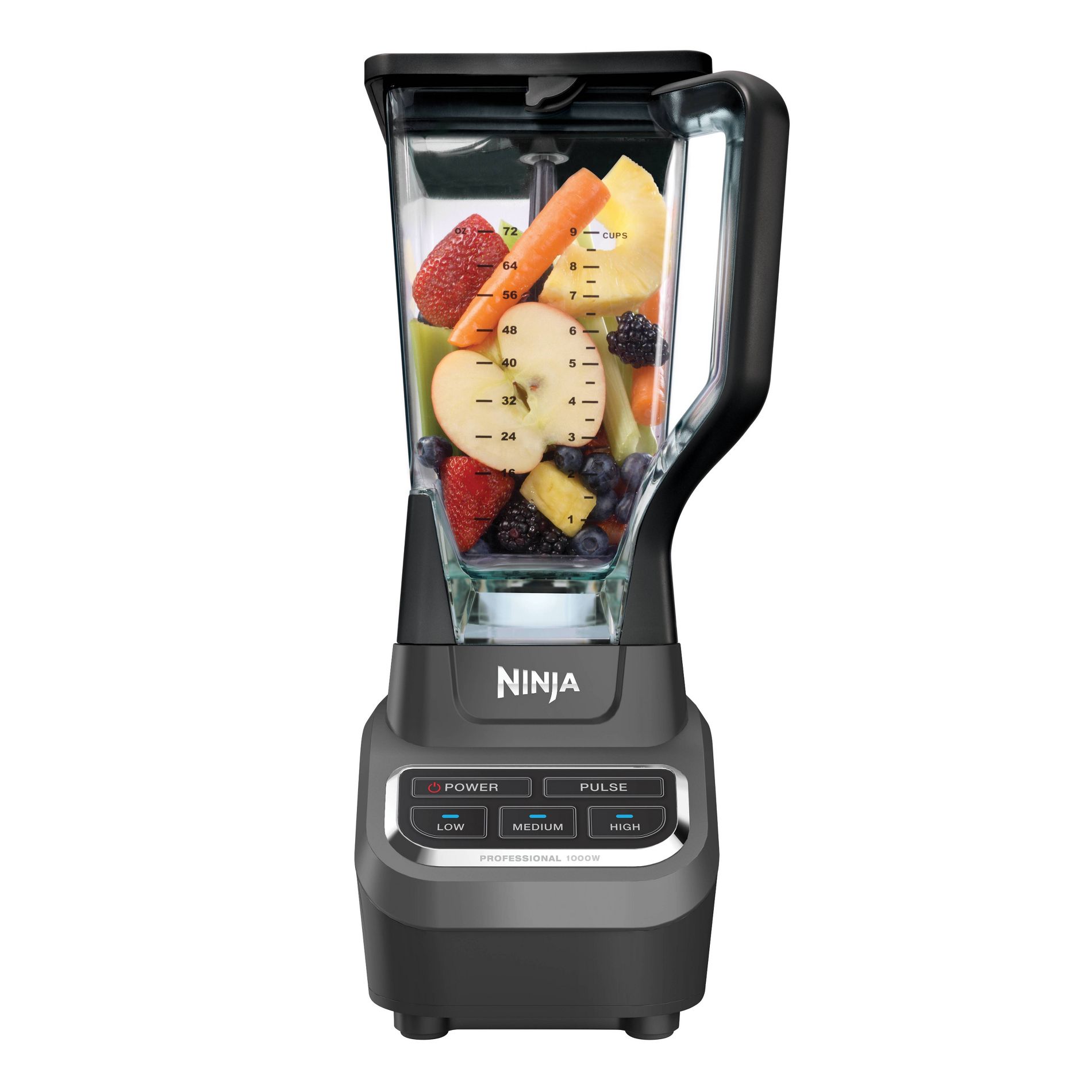 Ninja Professional Blender 1000W BL610: 72 oz. Smoothie & Ice Crusher, 6-Blade Tech, 3 Speeds, Dishwasher-Safe Parts