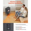 VEVOR 22.8inch Freestanding Fireplaces, 1500W 5120BTU Portable Electric Fireplace Stove Heater, with Overheating Protection,Realistic Flames,Black - 4 of 4