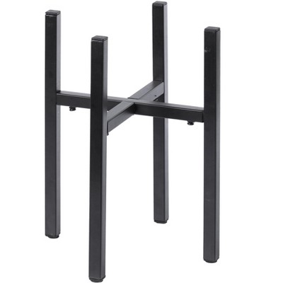 Adjustable Black Metal Plant Holder for Medium Flower Pots