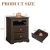 AMERLIFE Farmhouse Nightstand with Charging Station - 2 of 4