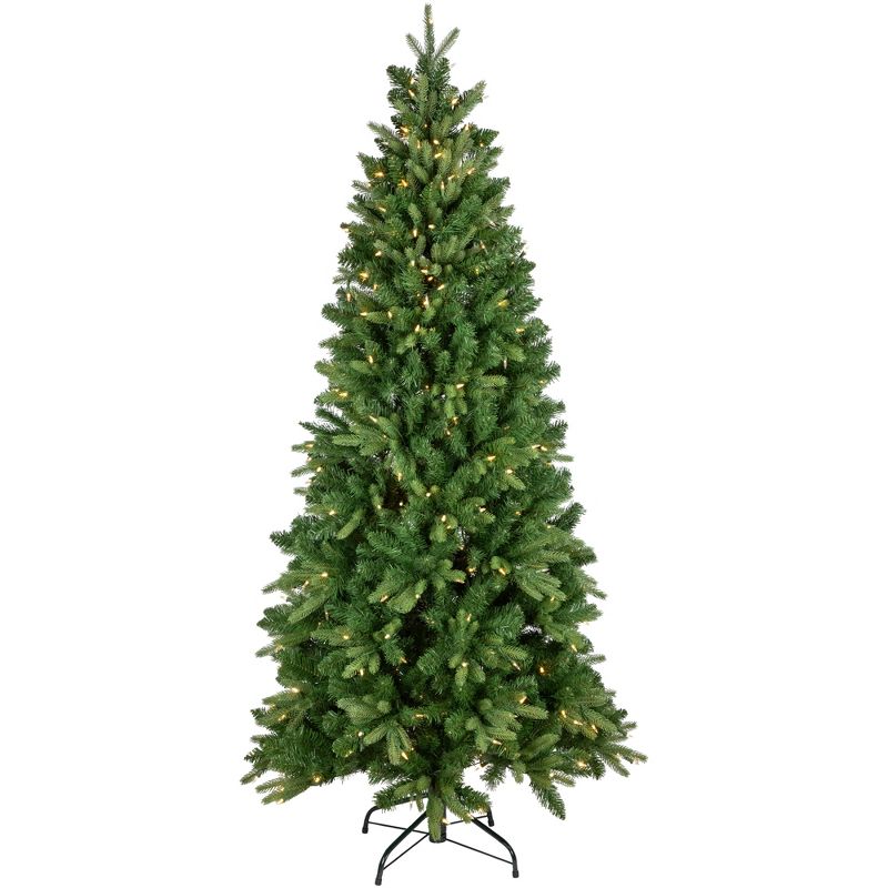 Northlight Real Touch™️ Pre-Lit Washington Frasier Fir Multi-Function Slim Christmas Tree - 7.5' - Dual Color LED Lights, 3 of 11