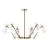 Shiraz 6 Light 50" Chandelier - CHA4076 - Brass/White - Safavieh - 2 of 4