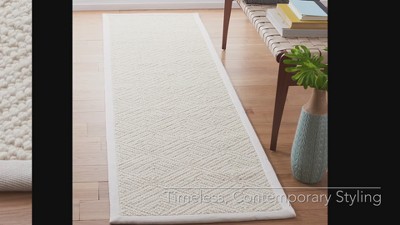 Ivory Flat Woven Wool Area Rug, 8' x 10'