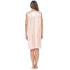 Casual Nights Women's Sleeveless Flower Satin Nightgown - 4 of 4