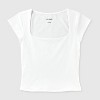Women's Slim Fit Short Sleeve Square Neck T-Shirt - Wild Fable™ - 4 of 4